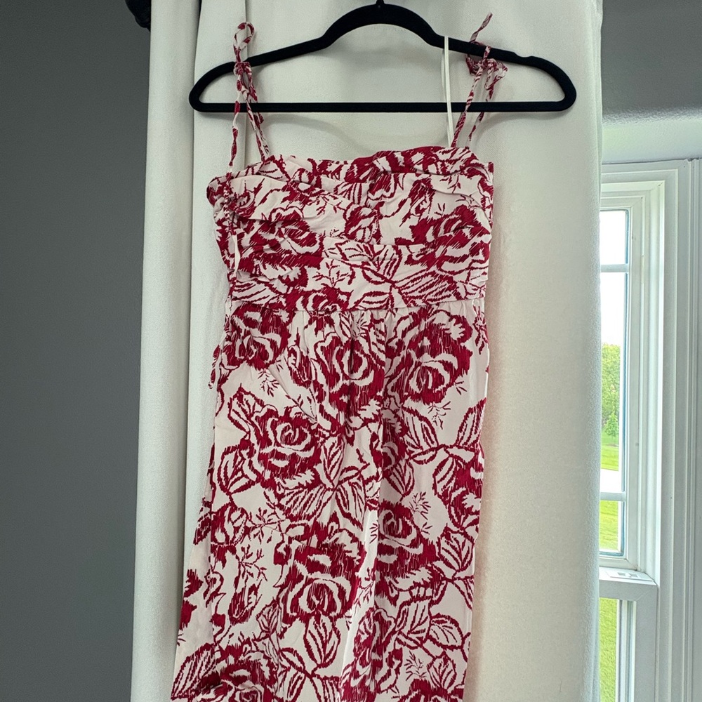Express Red Spaghetti Strap Sundress Midi